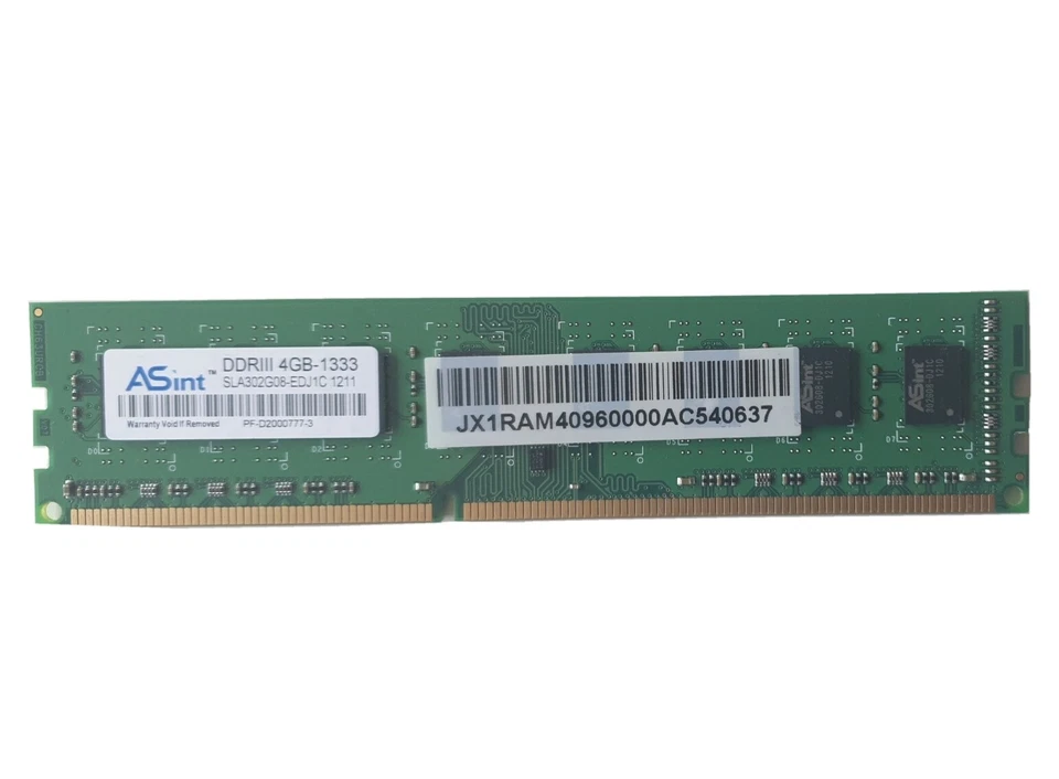 ASint SLA302G08-EDJ1C 4 GB Desktop PC DDR3 RAM Speicher 1333 MHz 2Rx8 PC3-10600 - Bild 1 von 2