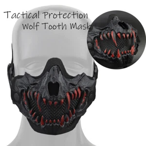 NUEVA Máscara Facial Airsoft Paintball Malla de Acero Protectora Transpirable Media Máscara Propulsor - Imagen 1 de 36