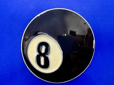 Juego de Piscina Magic Figura Blanco y Negro Ocho Bolas Nuevo Hebilla de Cinturón Foto 1 de 4