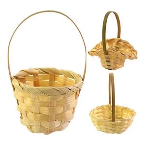 Flower Girl Baskets Mini Lightweight Rustic Handwoven Wedding Flower Basket - Picture 1 of 15