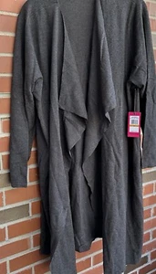 Vince Camuto Damen Strickjacke vorne offen Staubtuch grau 3XL neu mit Etikett - Bild 1 von 5