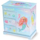 Mermaid Musical Jewelry Box For Girls - Kids Music Box With Drawers, Mermaid ...