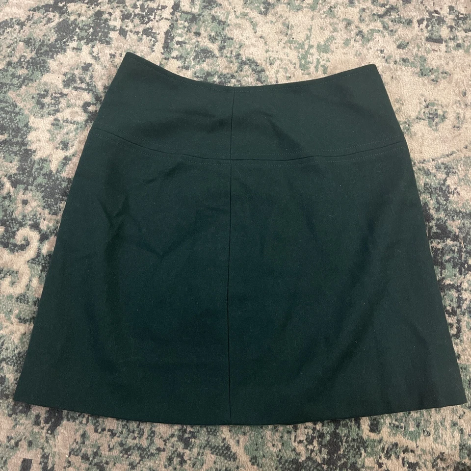 Falda Penguin Mungsingwear verde oscuro mezcla de lana línea A hasta la rodilla talla 0 Foto 1 de 4