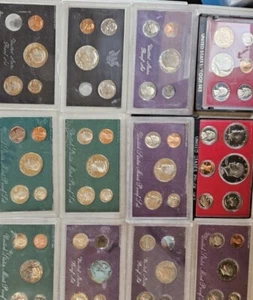 Dirty Dozen: 13 Proof Sets postfrisch verausgabt OHNE Box/Coa ABER inkl 1 Silbersatz 1965 -70 - Bild 1 von 15