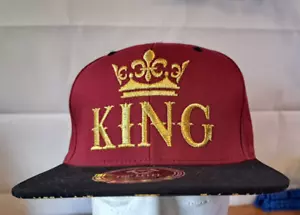 Cappello Berretto Snapback Top Level KING Flat Bill Marrone Strutturato Adulti Uomo - Foto 1 di 14
