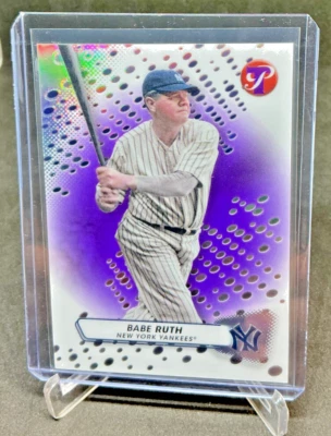 2023 Topps Pristine BABE RUTH Purple Refractor 48/99 #114 Yankees - Image 1 of 2