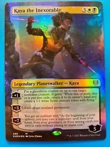MTG 1x FOIL BORDERLESS Kaya the Inexorable # 288 Kaldheim Magic Gathering x1 NM - Picture 1 of 1