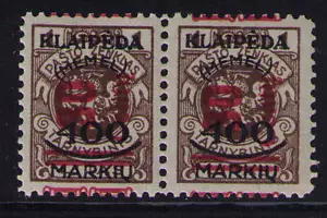 Memel,  Mi-Nr. 232 I/III, postfrisch Typenpaar, geprüft - Bild 1 von 1