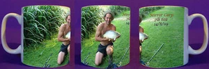 Personalised photo fishing mug personal best catch etc - Picture 1 of 1