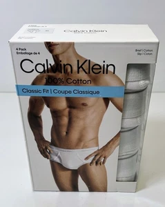 Calvin Klein Herren Unterwäsche Cotton Classics 4er Pack Slips, Weiß, M - Bild 1 von 5