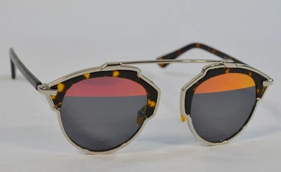 Christian Dior So Real Mirrored Palladium Havana Sunglasses Tortoise 48 Silver - Image 1 of 4