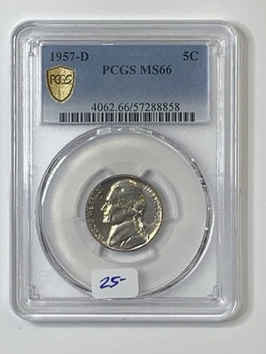 1957-D 5c Jefferson Nickel PCGS MS66 **XAKKH8858 - Image 1 of 4