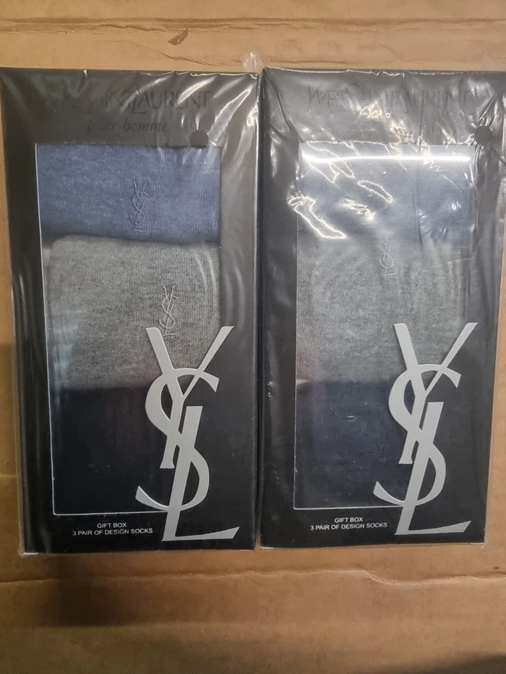Yves Saint Laurent Men's Socks X6 Pairs Size 7-11