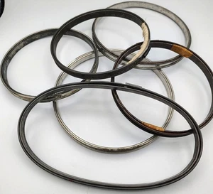 Vintage Metal Spring Hoops Craft Embroidery Mixed Sizes Shapes Rustic Lot of 7 - Picture 1 of 16