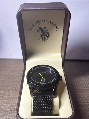 US POLO ASSN STAINLESS STEEL MENS GUNMETAL WATCH #USC80324 Working!!! - Image 1 of 4