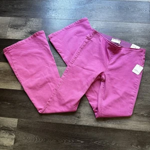 We The Free People Penny Pull-On Flare Jeans Hot Pink size 28 70s Hippie Boho - Picture 1 of 14
