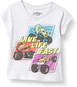 Nickelodeon Blaze and the Monster Machines Boys' Short Sleeve T-Shirt blue 2T - Picture 1 of 3