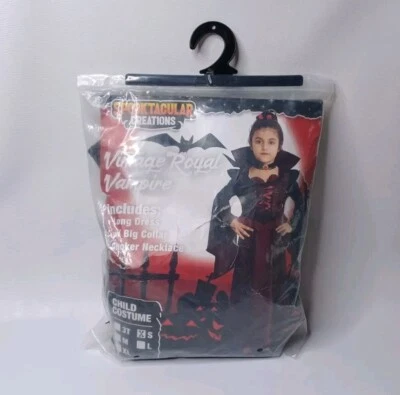 Royal Vampire Costume Set for Girls Size Small Halloween Dress Up - Image 1 of 4