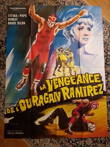 1969 LA VENGEANCE DE L'URAGAN RAMIREZ 120x160 Lucha Libre /BELINSKY poster - Picture 1 of 1
