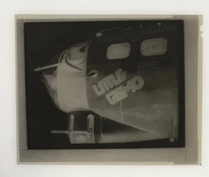 Survived WWII Little Gizmo Gismo Nose Art Negative B-17 Bomber 34th BG Photo - Picture 1 of 3