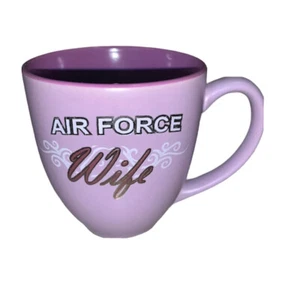 Air Force WIFE Coffee Mug Purple Lavender 12 oz Tea Hot Chocolate Military - Picture 1 of 4