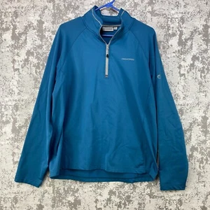 Craghoppers Corey maglione quarto zip uomo grande manica lunga blu outdoor escursionismo - Foto 1 di 11