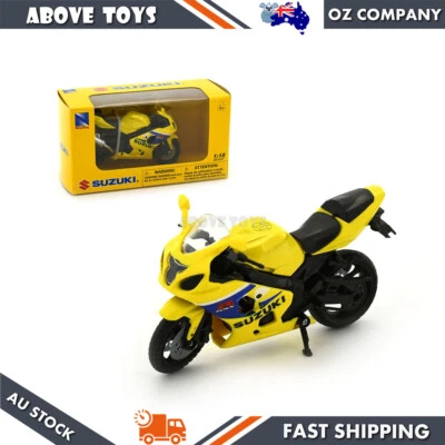 NewRay Suzuki GSX R600 Diecast Model Motorcycle Yellow 1:18 Scale For Kids 5y+ - image 1 of 4