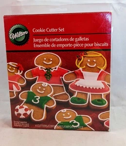 Wilton Gingerbread Man Family Cookie Cutter Set of 4 Sealed NIB Metal SEALED - Picture 1 of 4