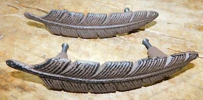 2铸铁古董风格鸟形抽屉把手拉门把手天然 — 第 1/4 张图片