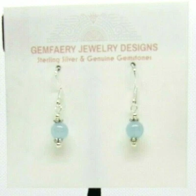 Sterling Silver Natural "Name Your Stone" Petite Dangle Earrings...Handmade USA - Image 1 of 4