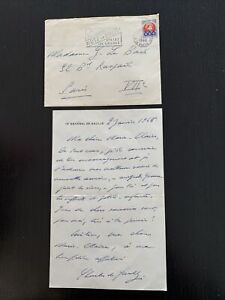 lettre Du Général De Gaulle À Sa Cousine Marié Claire Épouse De G. Le Bail 1966