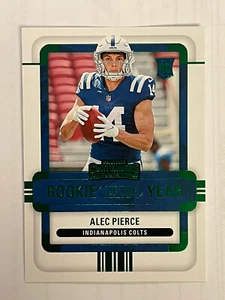 2022 Panini Contenders Alec Pierce #ROY-API Novato del Año - Esmeralda - Imagen 1 de 2