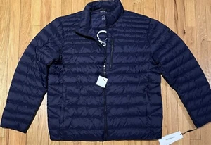 Calvin Klein Men’s Navy Blue Packable Puffer Jacket Water Repellent Sz XL NWT - Picture 1 of 2