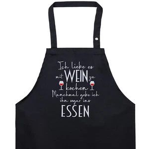 Kochschürze für Frauen: Ich liebe es mit Wein zu Kochen lustige Grillschürze - Picture 1 of 12