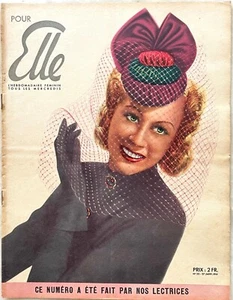 Pour ELLE n° 25 du 27 Janvier 1941 ancienne revue de mode couture pour femme - Picture 1 of 5