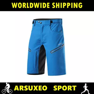 ARSUXEO Men's Bicycle Shorts Cycling Short Pants Loose Mtb Shorts with Pockets - Picture 1 of 19
