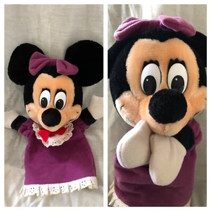 Vintage 70s 80s Disney Minnie Mouse Hand Puppet Disneyland Walt Plush 12" - Bild 1 von 8