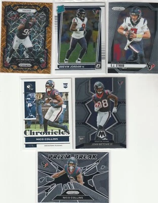 Houston Texans  Lot of 5  C.J. Stroud Nico Collins Prizm, Mosaic - Image 1 of 2