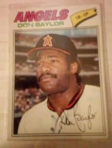 1977 Topps Baseball - #462 Don Baylor - California Angels - Vg-Ex Condition 