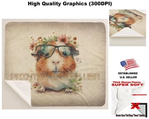 Linda manta de lana sherpa para mascota con gafas arte acuarela #2 - Imagen 1 de 6