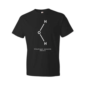 Water H2O Molecule Shirt Science Teacher Gift Student Gift Chemistry Tee - Picture 1 of 11