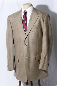 ALAN FLUSSER Silk Wool Houndstooth Blazer Sport Coat Jacket - 44L - Picture 1 of 12