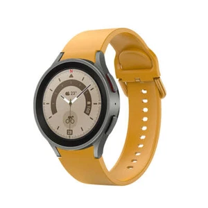 Bracelet 0 25/32in Silicone for Samsung Galaxy Watch 5 4 Smart Watch IN Yellow - Picture 1 of 3