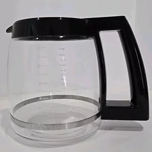 Cuisinart Glass Carafe Replacement 12 Cup 6-3/8" Black with Silver Trim - Picture 1 of 8