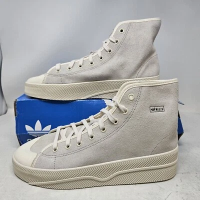 Men's Adidas Nizza 2 LEA High Casual Shoe / Chalk Off White  / GX6310 / Size 13 - Image 1 of 4