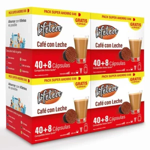 Cafe con leche Kfetea 4 cajas de 48 capsulas compatibles Dolce Gusto - Imagen 1 de 1