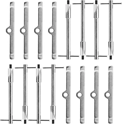 For SB Chevy Chrome Tall T-Bar Valve Cover Hold Down Kit SBC 283-350 Bolts Tabs - Image 1 of 4