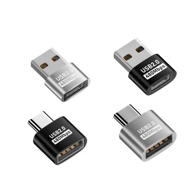 2PCS USB-A Female To TYPE-C Shape Adapter Converter OTG C Type For Tablets - Image 1 of 4