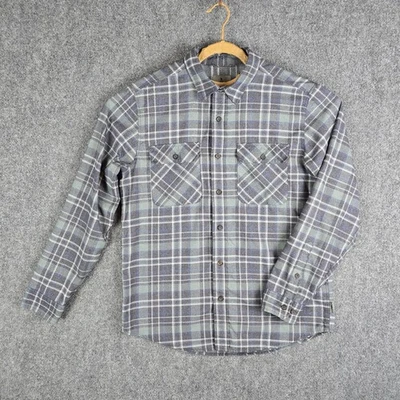 Royal Robbins Men’s L Standard Fit Plaid Shirt Gray Blue Nylon Poly Long Sleeve - Image 1 of 4