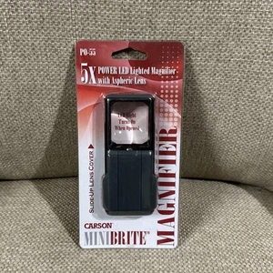 Carson 5x MiniBrite LED Lighted Slide-Out Aspheric Magnifier with Protective ... - Picture 1 of 2